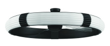 Craftmade CPN57FB4 - Cipriani 57" 4-Blade Ceiling Fan in Flat Black w/ Clear Acrylic Blades; Integrated Light Kit